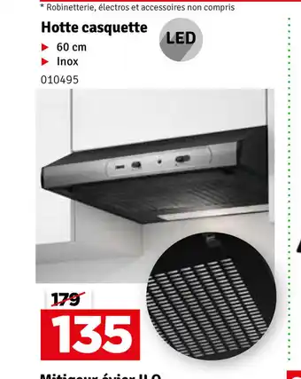 Hotte casquette 60 cm