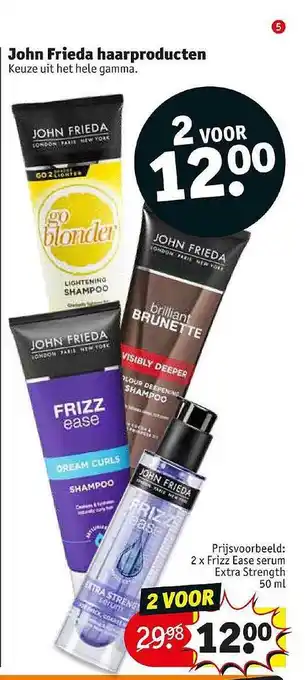 Kruidvat John Frieda Haarproducten 50 ml aanbieding