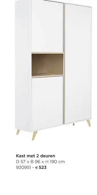 Dreambaby Kast Met 2 Deuren 57x96x190 cm aanbieding