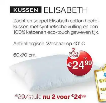 Sleepworld Kussen Elisabeth 60x70 cm aanbieding