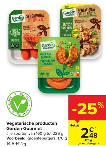 Carrefour Market Vegetarische producten Garden Gourmet aanbieding