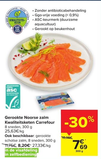 Carrefour Market Gerookte Noorse zalm Kwaliteitsketen Carrefour aanbieding
