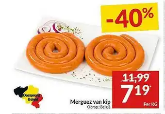 Intermarché Merguez Van Kip 1kg aanbieding