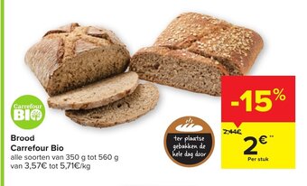 Carrefour Market Brood Carrefour Bio aanbieding
