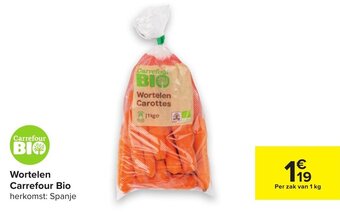 Carrefour Market Wortelen Carrefour Bio aanbieding
