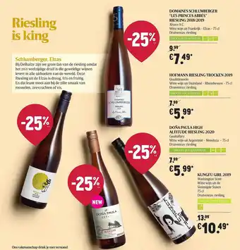 Domaines Schlumberger, Hofmann Riesling Trocken 2019, Dona Paula High Altitude Riesling 2020, Kungfu Girl 2019