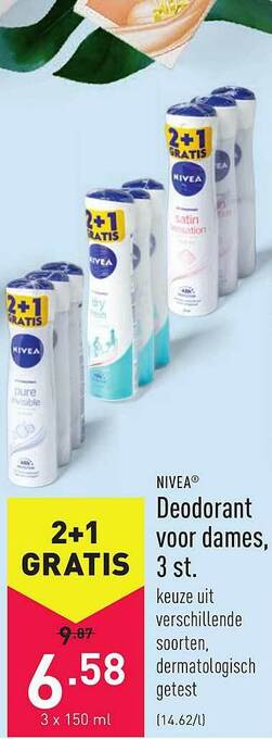 Nivea Deodorant Voor Dames 3 St.