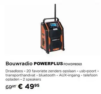 Molecule Bouwradio powerplus powdp8060 aanbieding