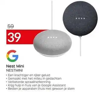 Selexion Google nest mini aanbieding