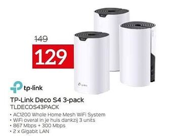 Selexion Tp-link deco s4 3-pack tldecos43pack aanbieding