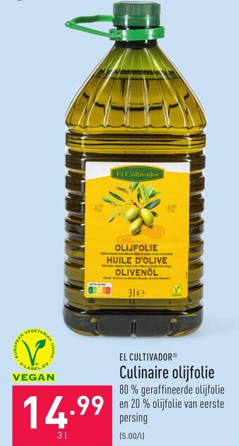 ALDI EL Cultivador Culinaire Olijfolie 3L aanbieding