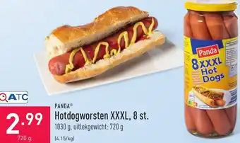 ALDI Panda Hotdogworsten XXXL, 8st aanbieding