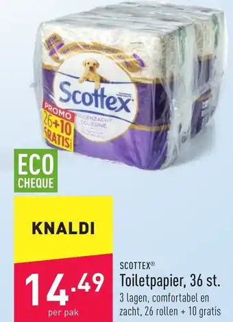 ALDI Scottex Toiletpapier, 36st aanbieding