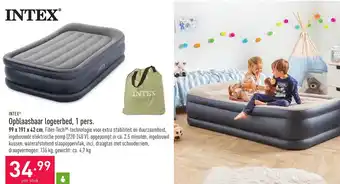 ALDI Intex Opblaasbaar Logeerbed, 1 Pers aanbieding