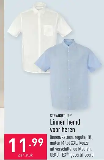 ALDI Straight Up Linnen Hemd voor Heren aanbieding