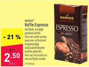 Markus Koffie Espresso