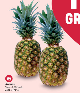 Delhaize Ananas aanbieding