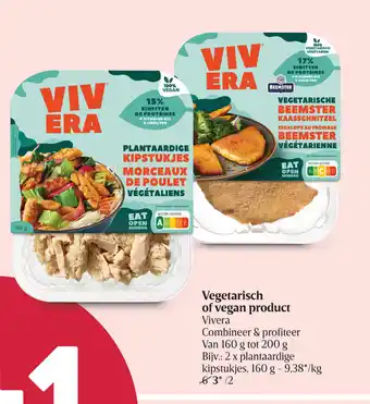 Delhaize Vivera Vegetarisch of Vegan Product aanbieding