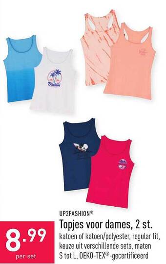 ALDI Topjes Voor Dames, 2 St aanbieding