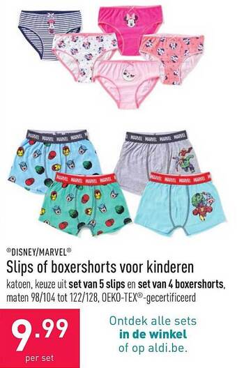 ALDI Slips Of Boxershorts Voor Kinderen aanbieding