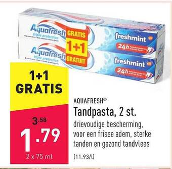 ALDI Aquafresh Tandpasta, 2 St aanbieding