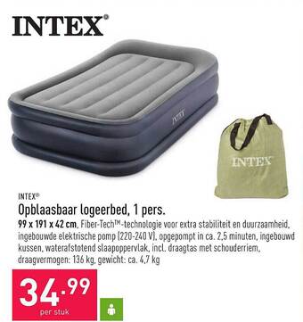 Opblaasbaar Logeerbed, 1 Pers