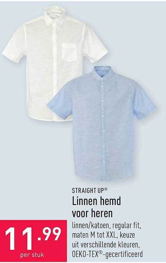 ALDI Linnen Hemd Voor Heren aanbieding