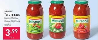 ALDI Miracoli Tomatensaus aanbieding