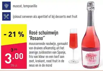 ALDI Rosé Schuimwijn Rosano aanbieding