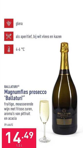 Magnumfles Prosecco Ballaturi