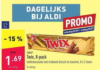 ALDI Twix, 8pack aanbieding
