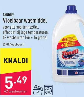 ALDI Tandil Vloeibaar Wasmiddel aanbieding