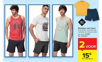 Carrefour Shortama Voor Heren aanbieding