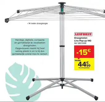 Carrefour Droogmolen Lino Popup 140 aanbieding