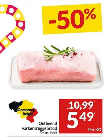 Intermarché Ontbeend Varkensruggebraad aanbieding