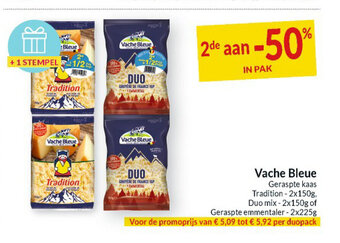 Intermarché Vache Bleue Geraspte Kaas aanbieding