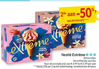 Intermarché Nestlé Extreme IJshoorntjes aanbieding
