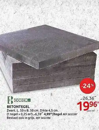 Brico Coeck Betontegel aanbieding