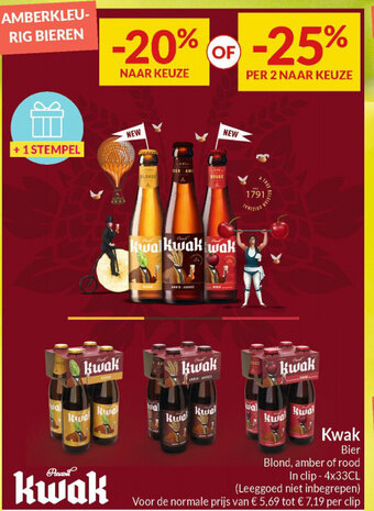 Intermarché Kwak Bier Blond, Amber of Rood aanbieding