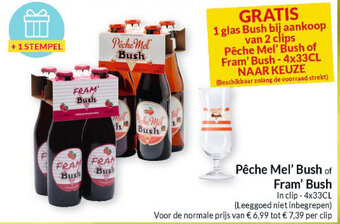 Intermarché Pêche Mel' Bush of Fram Bush aanbieding