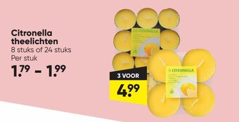 Big Bazar Citronella theelichten aanbieding