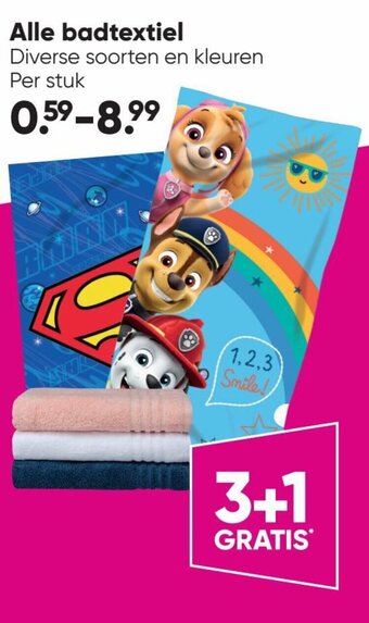 Alle badtextiel