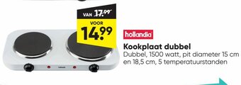Kookplaat dubbel
