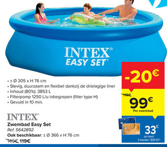 Carrefour Zwembad easy set aanbieding