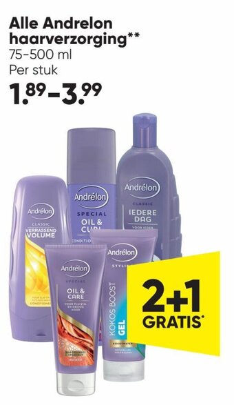 Big Bazar Alle Andrelon haarverzorging aanbieding