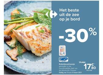 Carrefour Kabeljauwhaasje aanbieding