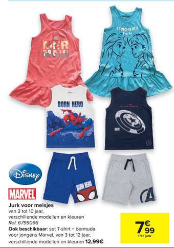 Carrefour Disney marvel jurk voor meisjes aanbieding