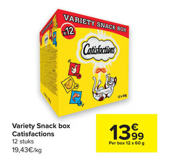 Carrefour Variety snack box catisfactions aanbieding