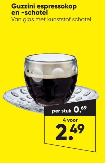 Guzzini espressokop en -schotel