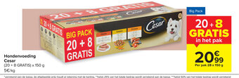 Carrefour Hondenvoeding cesar aanbieding